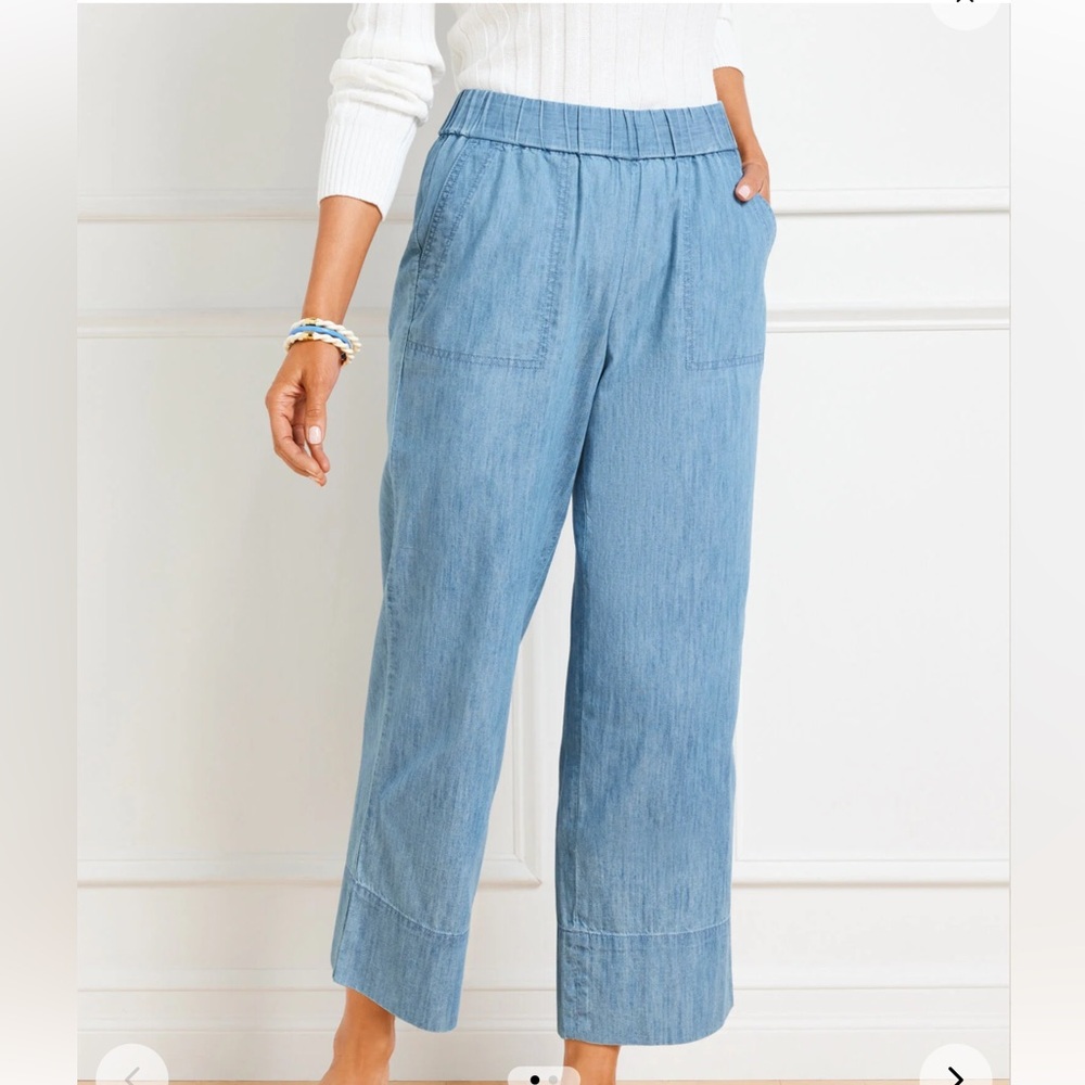 Talbots Pull On Wide Leg Pants